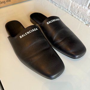 Balenciaga Men's Black Mules Size 9